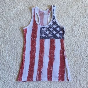 Alvin’s Island Patriotic Flag Tank Top
